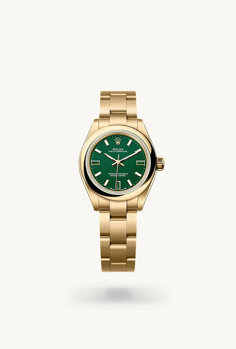 Rolex Oyster Perpetual in 18 kt yellow gold, M276208-0002 - Orrs Jewelers