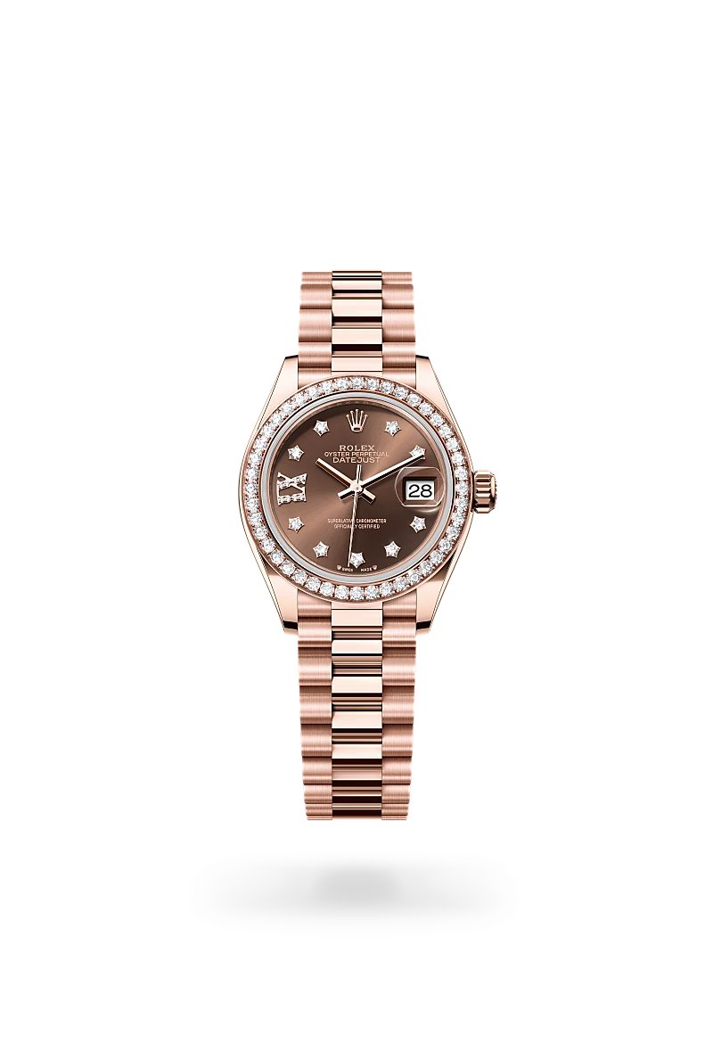 Rolex Lady-Datejust 18 kt Everose gold, M279135RBR-0001