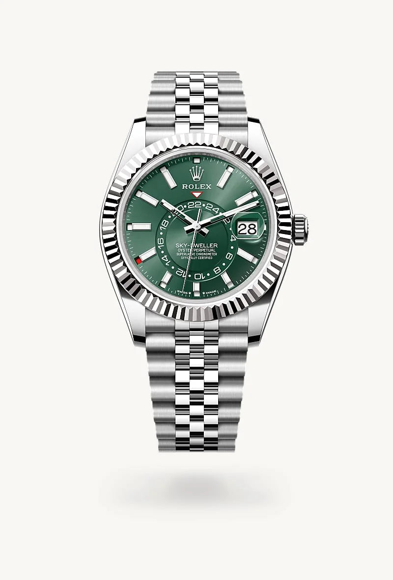 Rolex Sky-Dweller in White Rolesor - combination of Oystersteel and white gold, M336934-0002 - Orrs Jewelers
