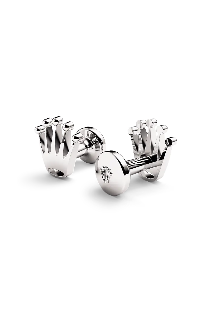 Rolex 'Crown' cufflinks White gold A1019