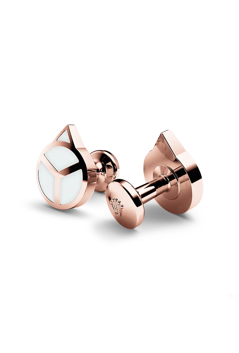 Rolex 'Hand' cufflinks Everose gold and luminescent material A1025