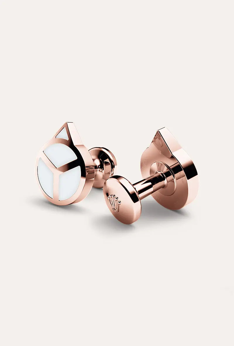 Rolex 'Hand' cufflinks Everose gold and luminescent material A1025