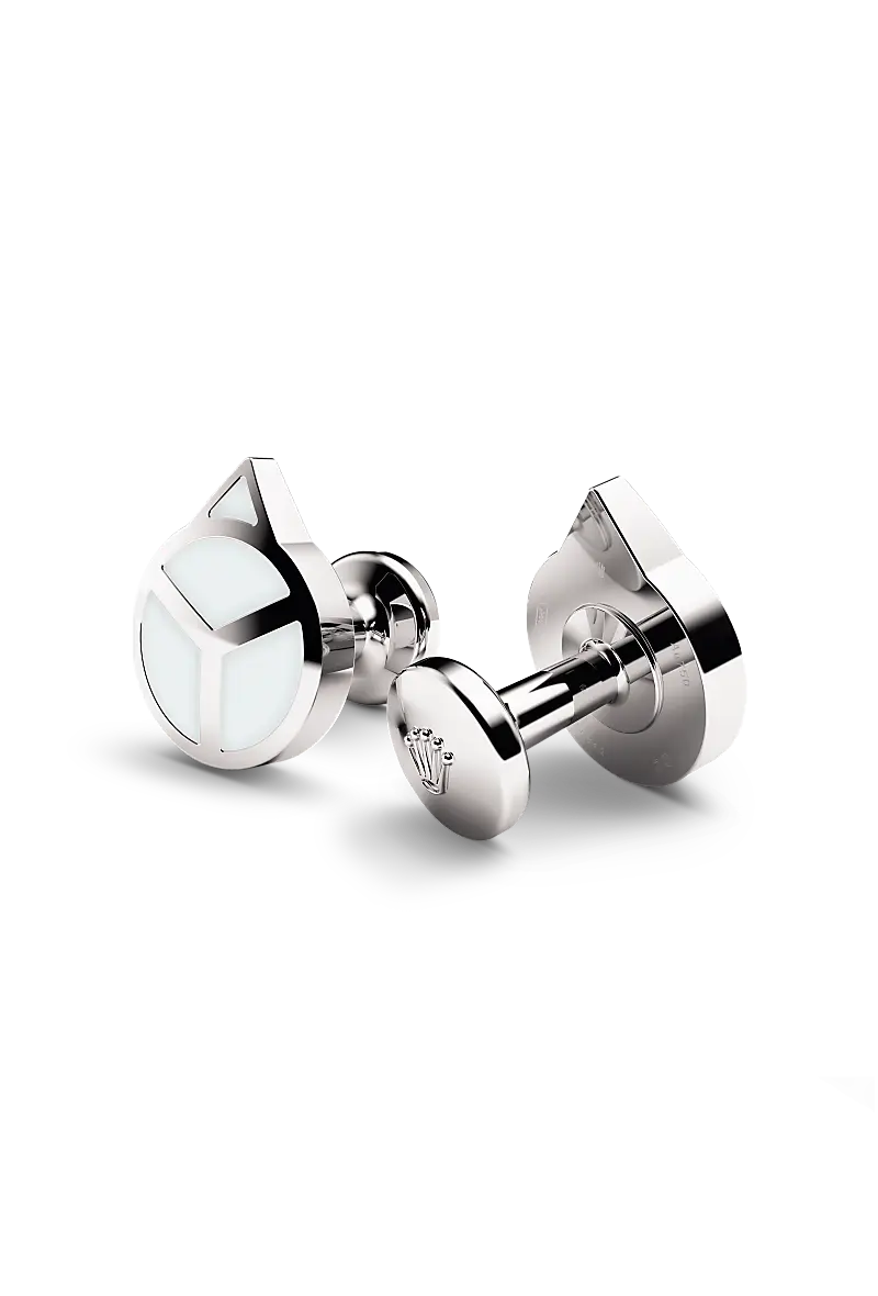 Rolex 'Hand' cufflinks White gold and luminescent material A1029